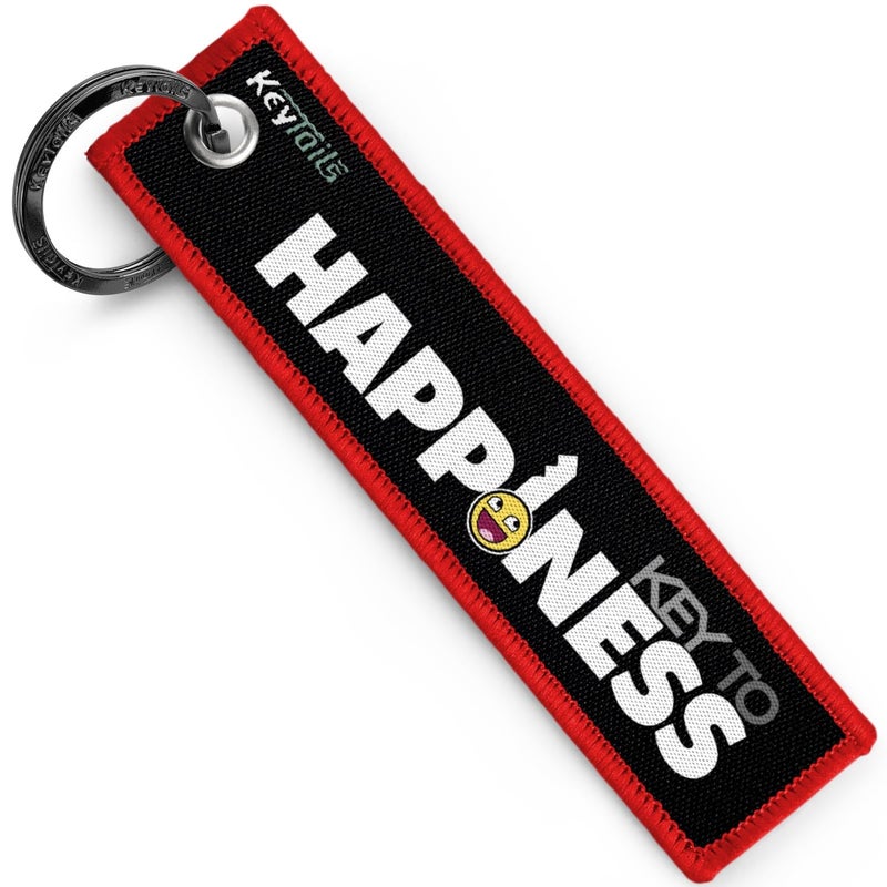 KEYTAILS Keychains, Premium Quality Key Tag for Motorcycle, Car, Scooter, ATV, UTV [Key to Happiness] - Image 1